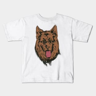 A German Shepherd head  Sketch. Kids T-Shirt